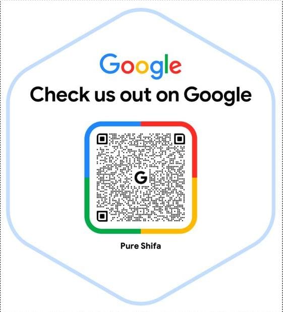 Google My Business QR Code - Scan to find Pure Shifa on Google